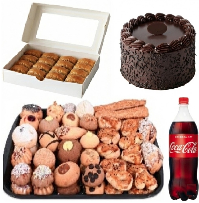 1 Adet 9-10 Kişilik Çikolatalı Yaş Pasta Dahil Menü