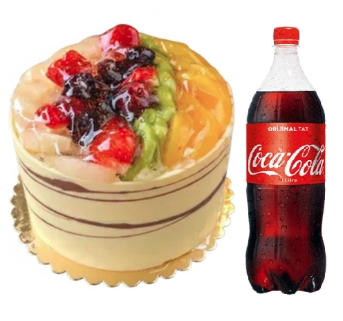 4 ile 6 kişilik karışık mevsim meyveli yaş pasta 1 lt cola hızlı teslimat avantajı sunuyoruz.